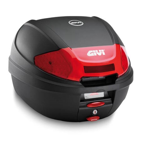 Toppboks Monolock 30 ltr sort rød refleks