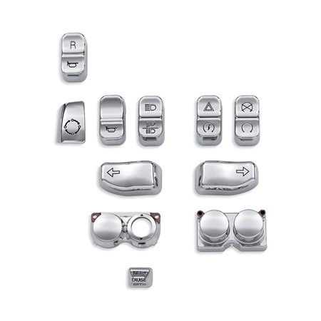 Chrome Switch Cap Kit
