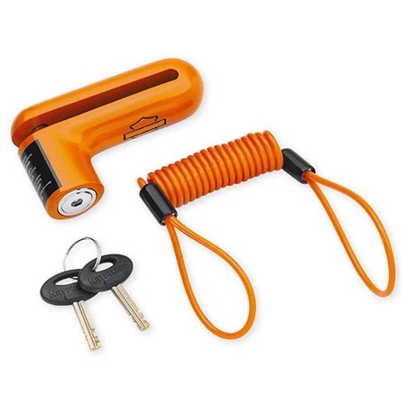 Disc Brake Security Lock & Reminder Cord, Orange