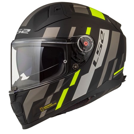 LS2 MC-Hjelm FF811 Vector 2 Tron Svart/Gul