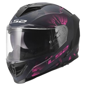 LS2 MC-Hjelm FF818 Storm III Burst Svart Rosa
