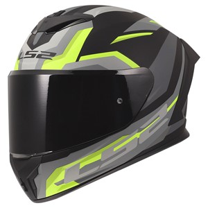 LS2 MC-Hjelm FF820 Rapid III Hyper Svart H-Vis Gul