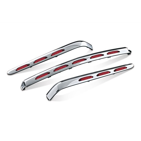 L.E.D. Trunk Molding Set with Chrome Lens, Chrome