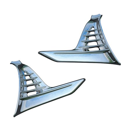 Louvered Chrome Battery Box Covers (pr)