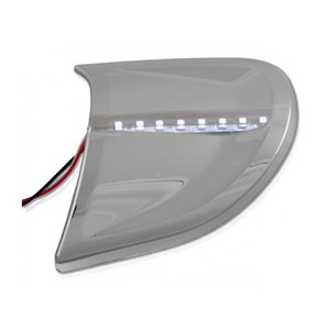 White LED Chrome Windshield Contour Trims