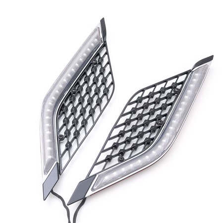Goldstrike LED Lighted Radiator Grill Panels 2018-2020,Black