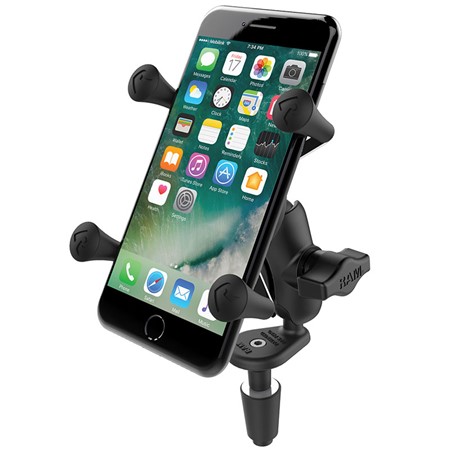 RAM Fork Stem Mount with Short Double Socket Arm & X-Grip