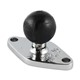 RAM Chrome Diamond Plate 2.43" x 1.31" with B Size 1" Ball