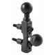 RAM Motorcycle Brake/Clutch Reservoir Base with 2 1" Balls