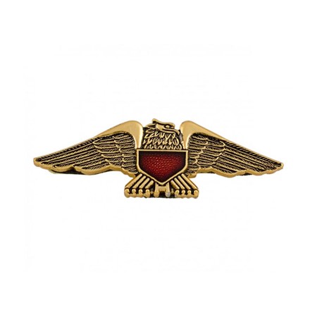 Gold Eagle Emblem w/Red Shield 1 X 3"