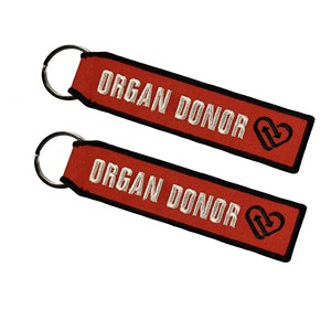 Nøkkelring Organ Donor Rød
