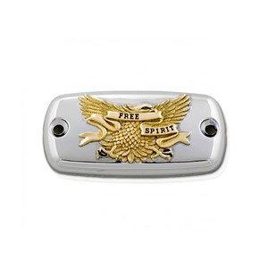 Master Cylinder Cover Gold w/Chrome