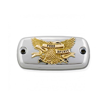 Master Cylinder Cover Gold w/Chrome