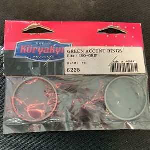 Knurled Accent Rings (Pr), Green