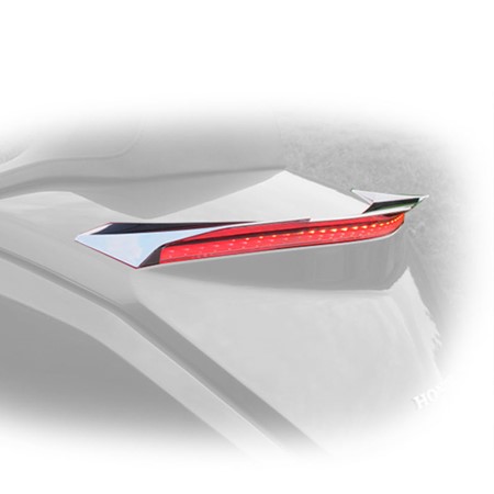 2018+ Dynamic LED Spoiler with Sequential LED Lights Chrome