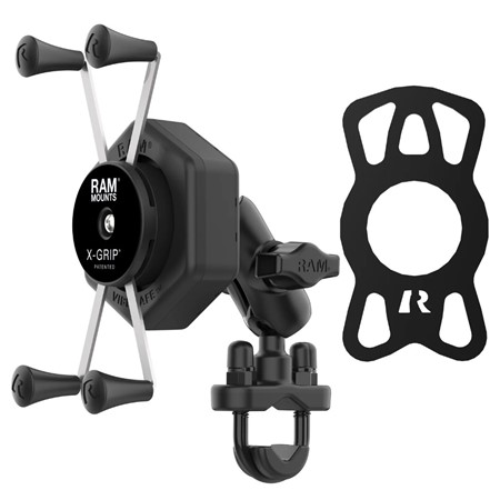 RAM X-Grip Large Phone Mount w/Vibe-Safe & U-Bolt Base Short